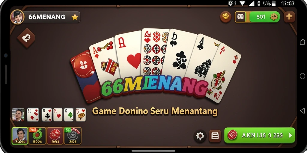 Tampilan gameplay seru dalam 66MENANG dengan teman-teman.