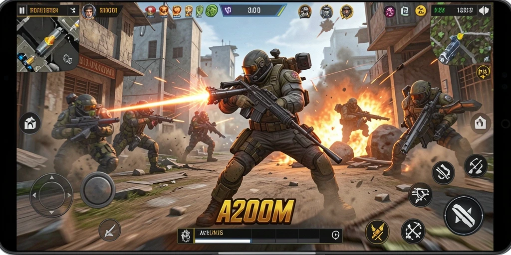 Tampilan menarik gameplay A200M yang menegangkan dan strategis.