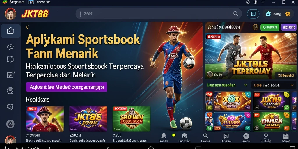 Tampilan utama JKT88 dengan pilihan taruhan olahraga menarik.