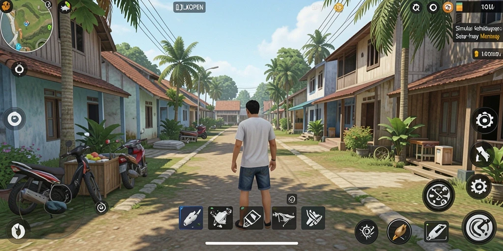 Tampilan gameplay LKOPEN yang realistis dan interaktif.