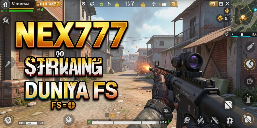 Screenshot NEX777 yang menunjukkan aksi menembak seru dalam permainan FPS.