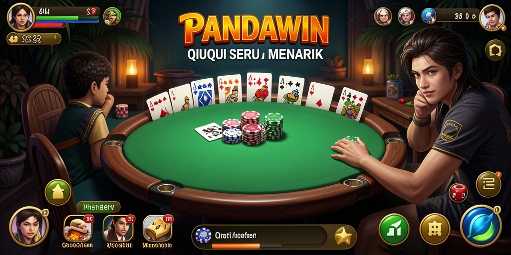 Screenshot menunjukkan aksi seru dari gameplay QiuQiu.