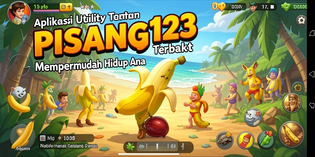 Tampilan antarmuka PISANG123 yang sederhana dan menarik.