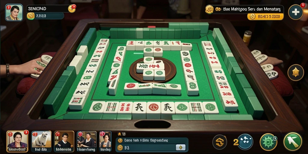 Tampilan gameplay Mahjong yang menarik dan menantang di SENIOR4D.