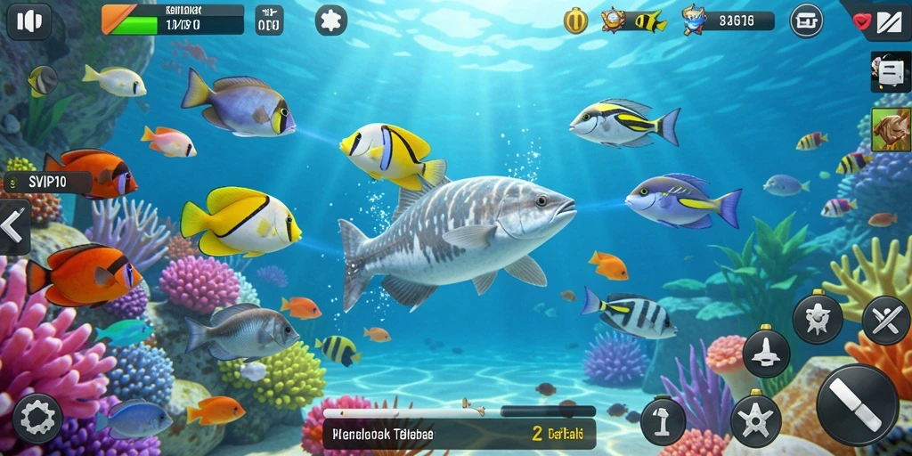 Screenshot gameplay <strong>SVIP10</strong> menampilkan aksi menembak ikan yang seru dan mendebarkan.