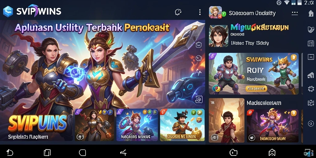 Screenshot utama SVIPWINS menampilkan antarmuka aplikasi Utility yang intuitif.