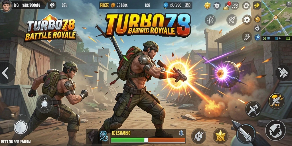 Gameplay dinamis di TURBO78 dengan aksi Battle Royale yang seru.