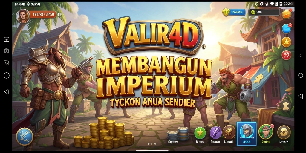 Screenshot dari gameplay VALIR4D yang menunjukkan manajemen bisnis Tycoon.