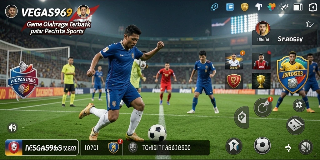 Gameplay mendebarkan di VEGAS969 dengan suasana stadion yang hidup.